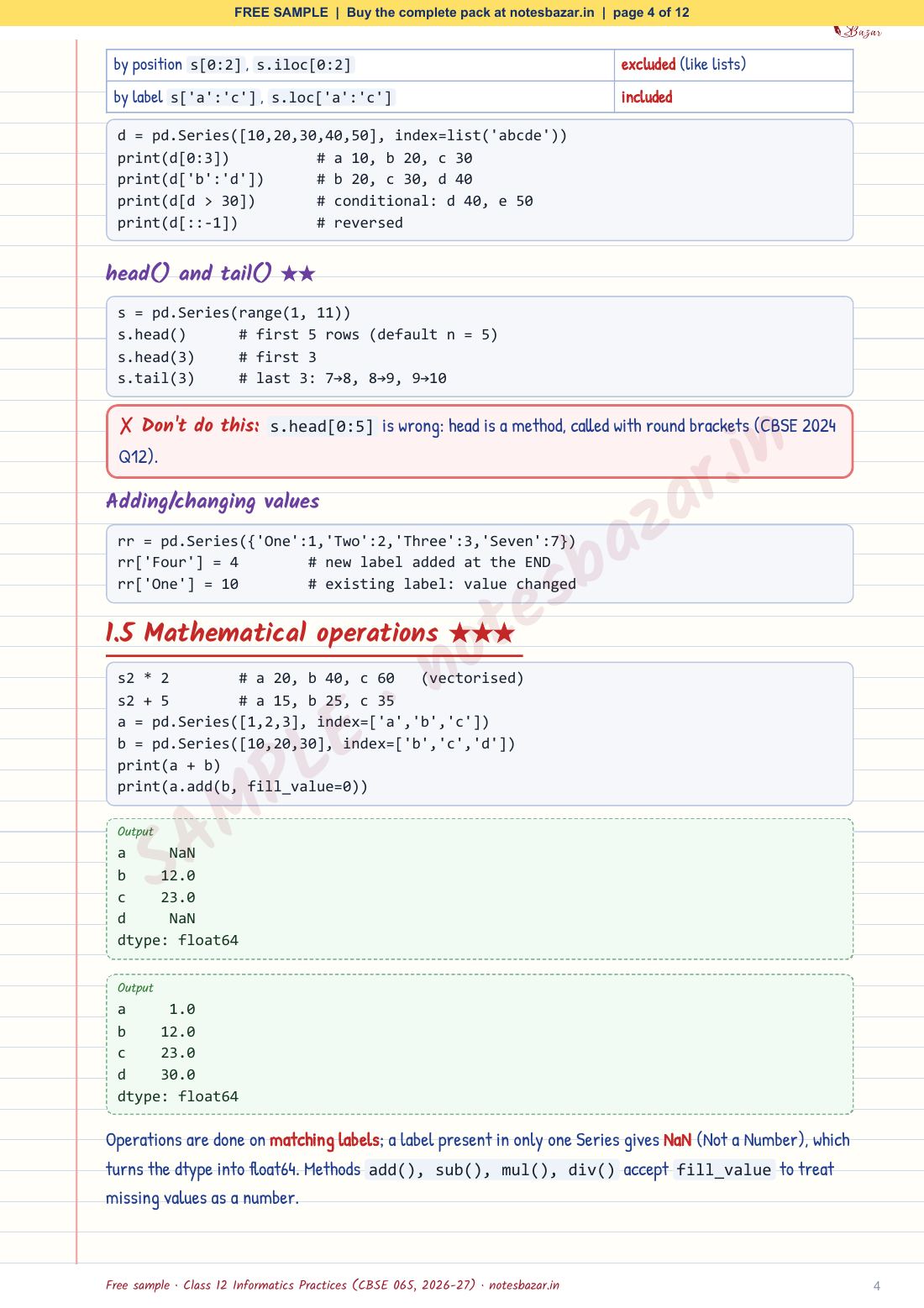Sample page 4 of 12