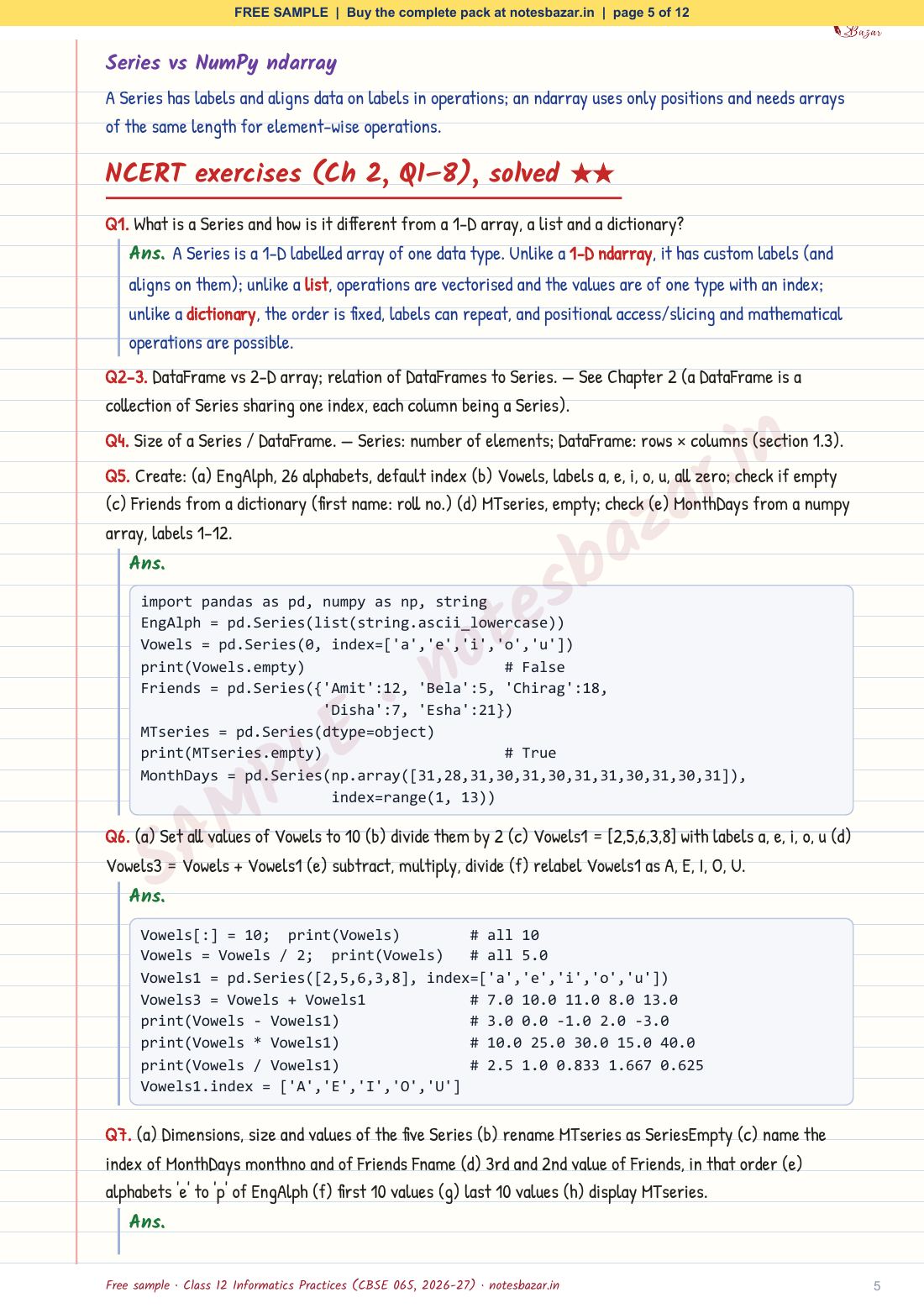 Sample page 5 of 12