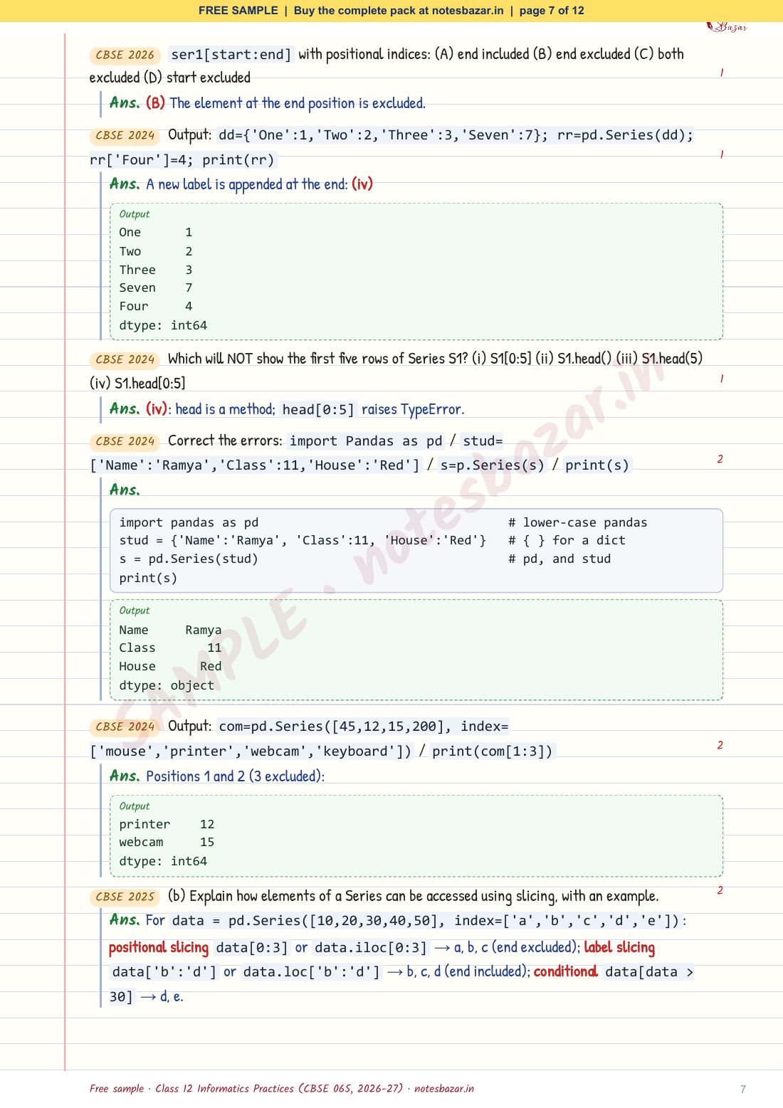 Sample page 7 of 12