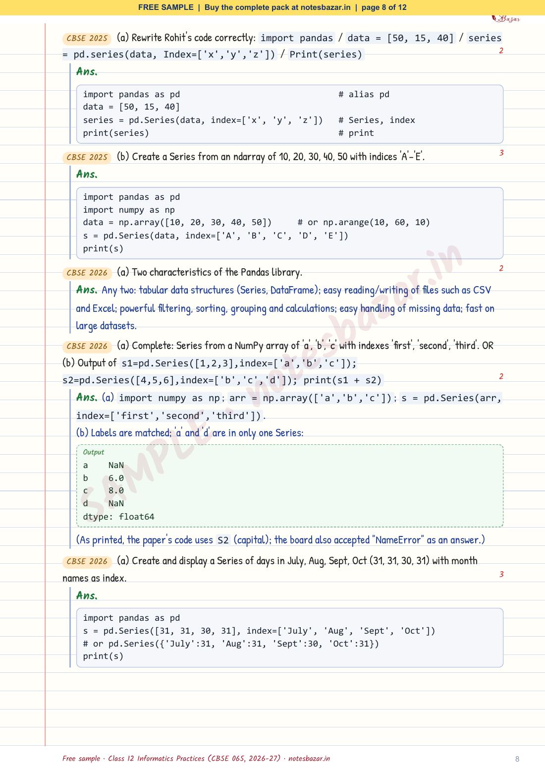 Sample page 8 of 12