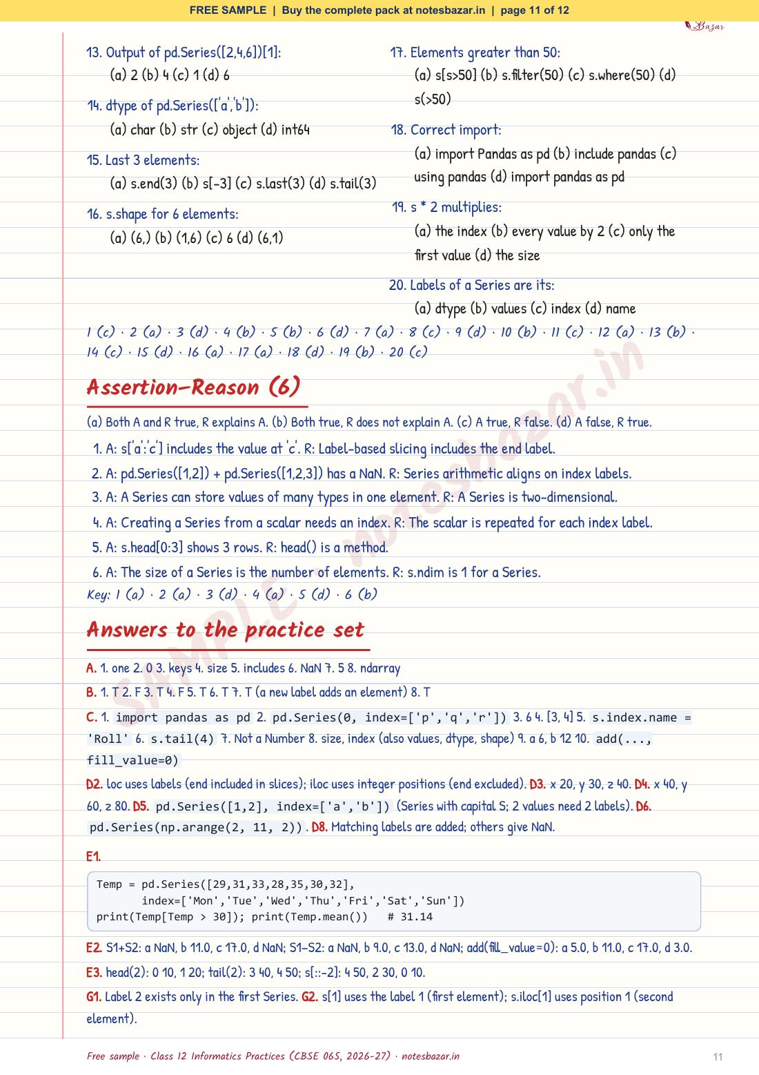 Sample page 11 of 12
