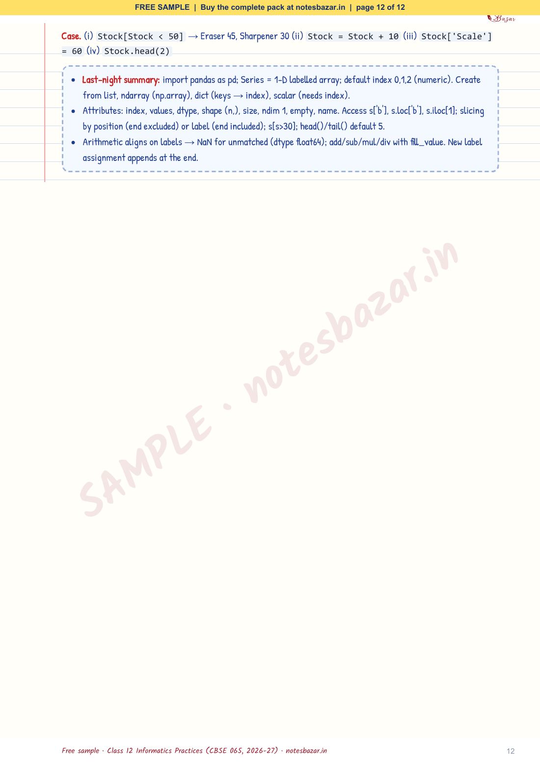 Sample page 12 of 12