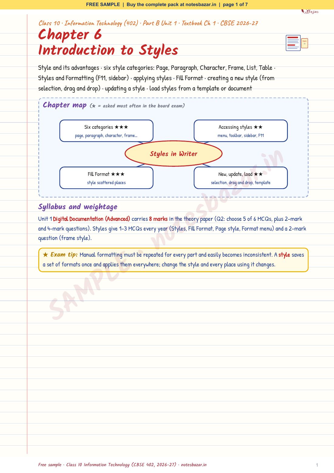 Sample page 1 of 7