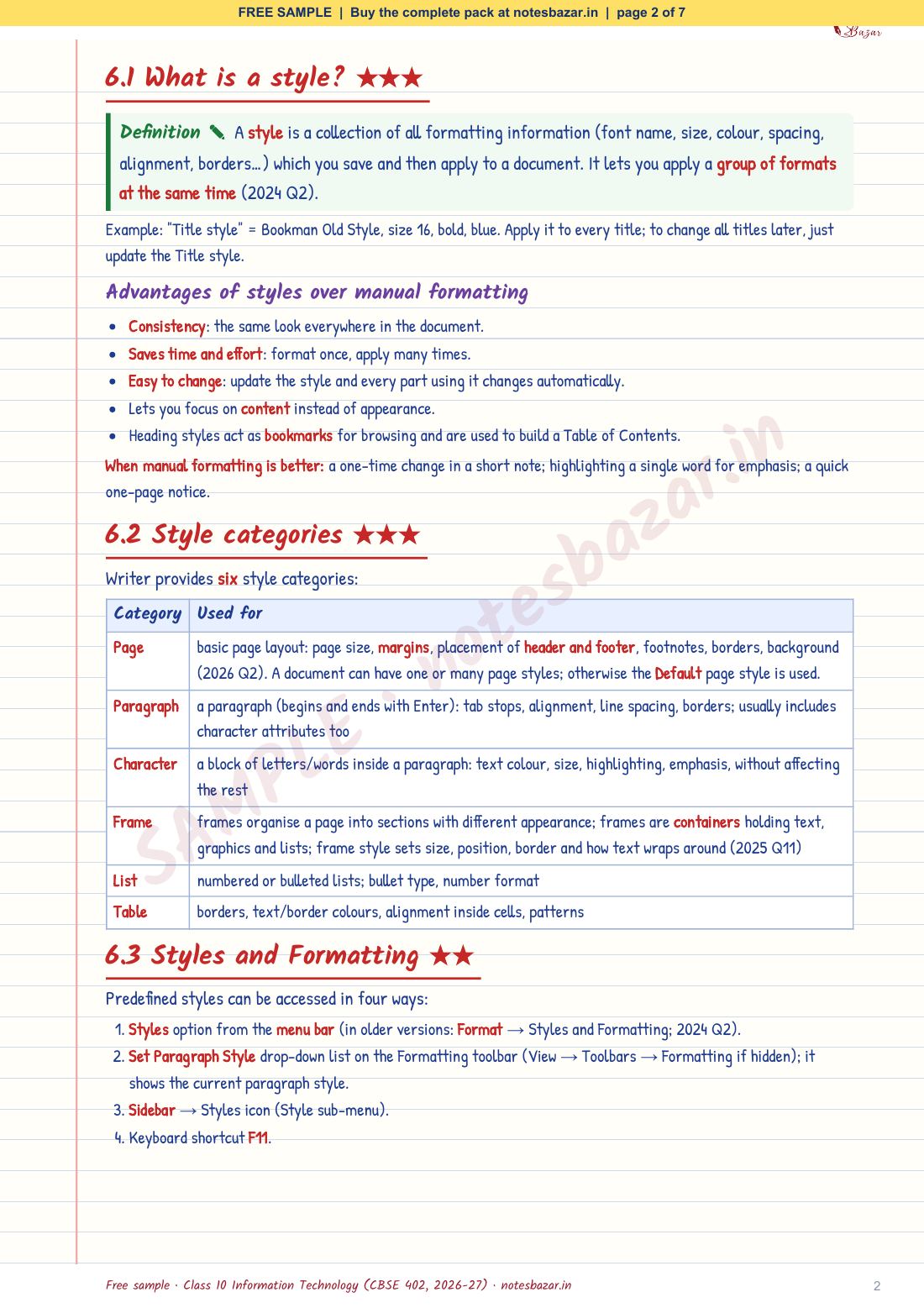 Sample page 2 of 7