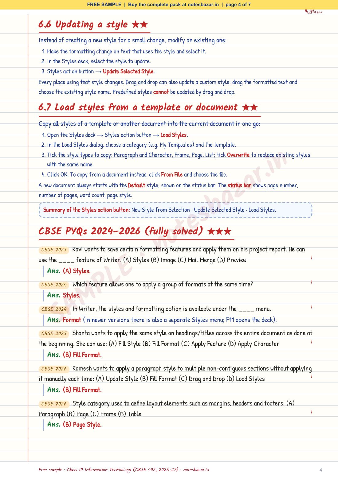 Sample page 4 of 7
