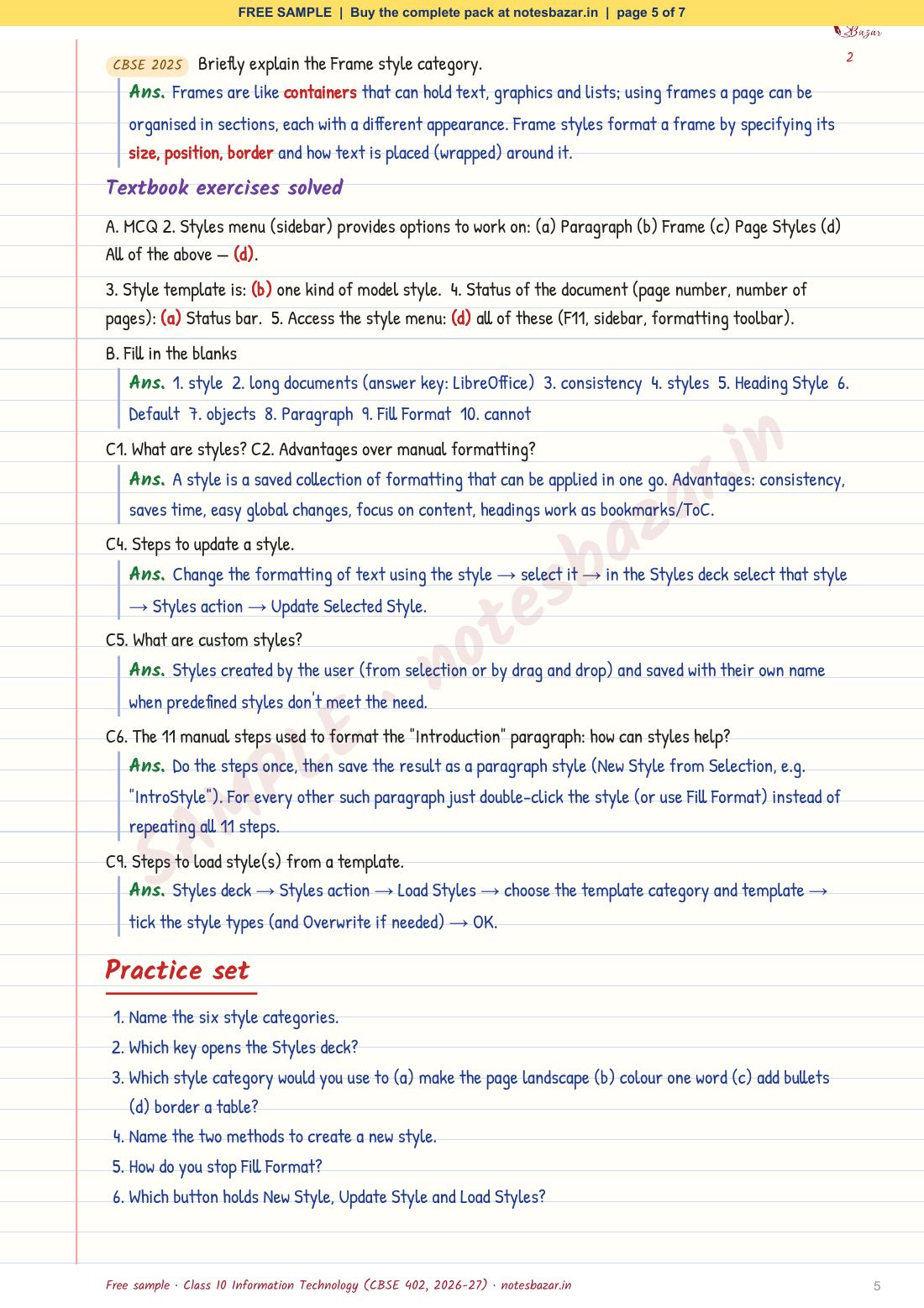 Sample page 5 of 7