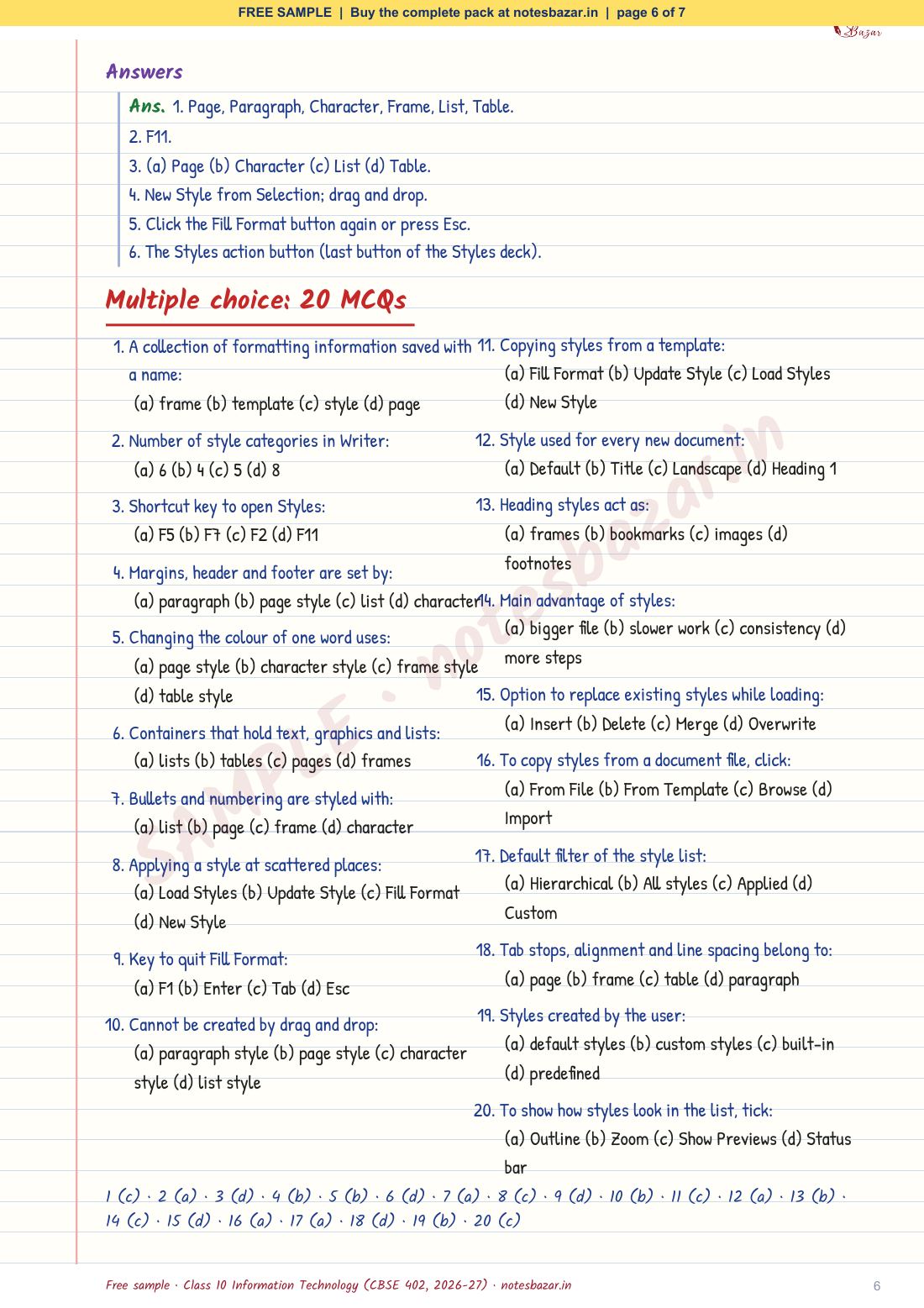 Sample page 6 of 7