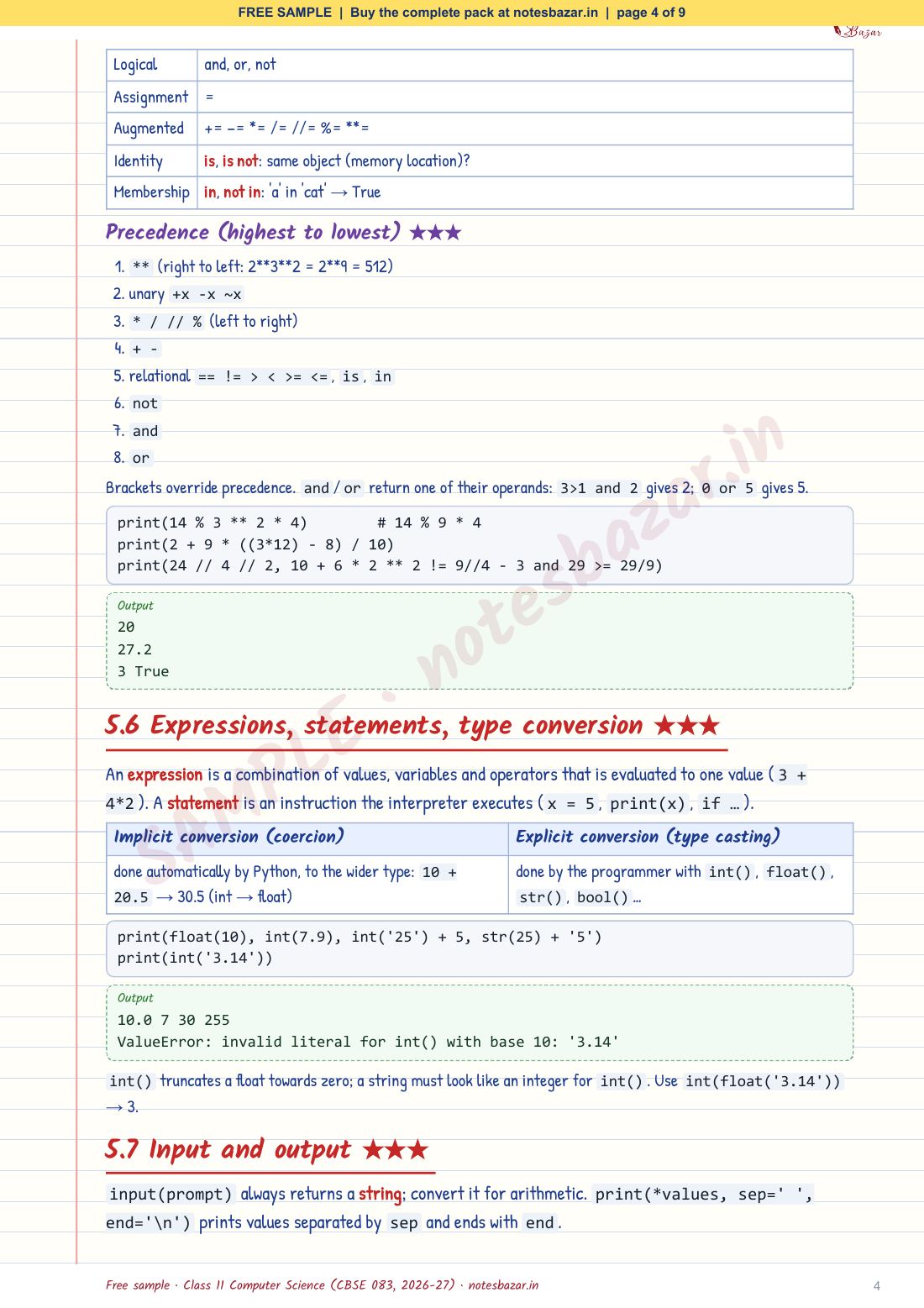 Sample page 4 of 9