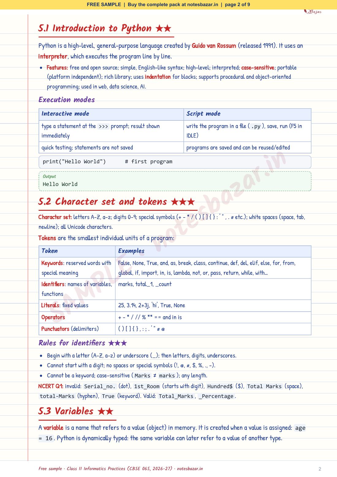 Sample page 2 of 9