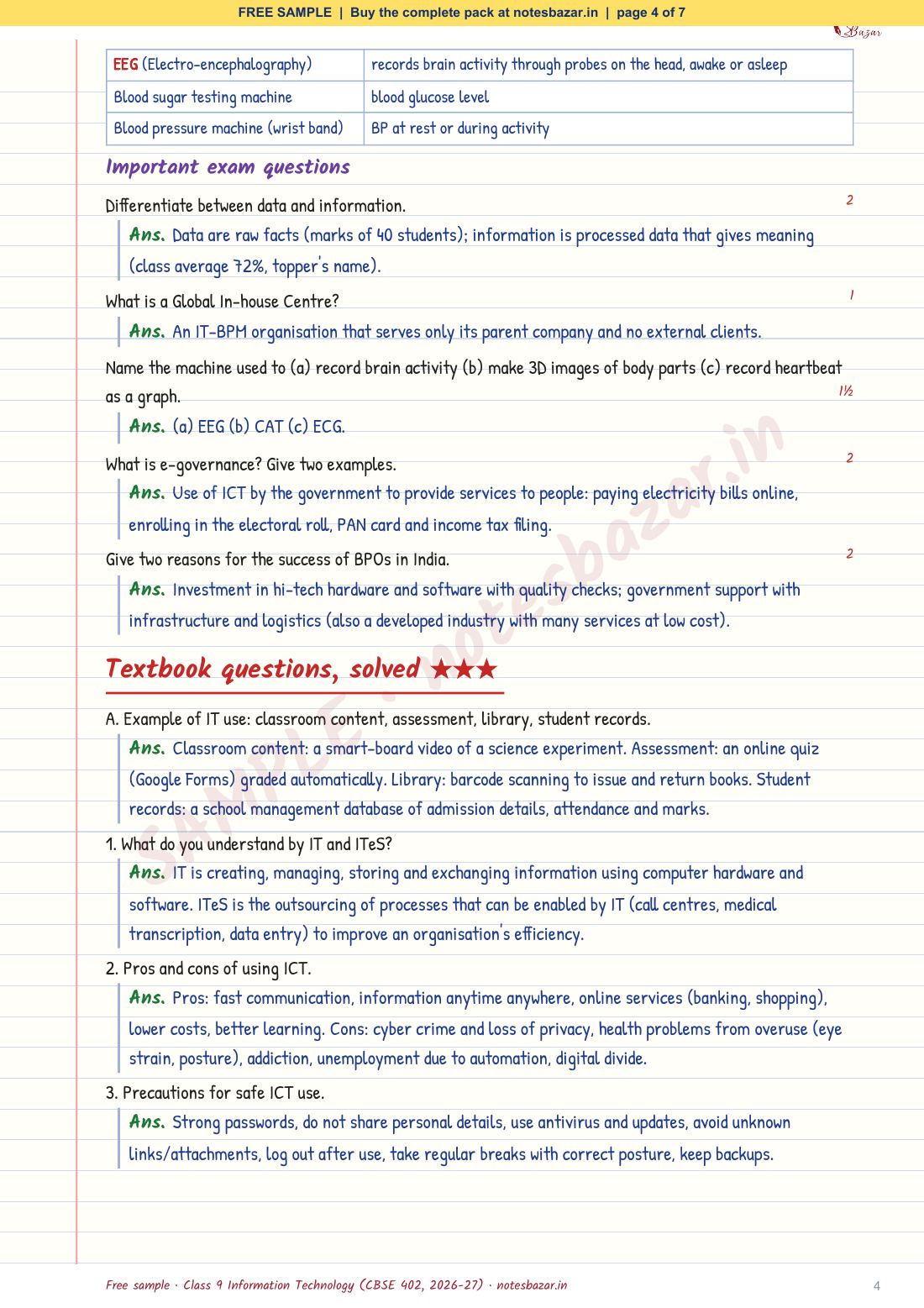 Sample page 4 of 7