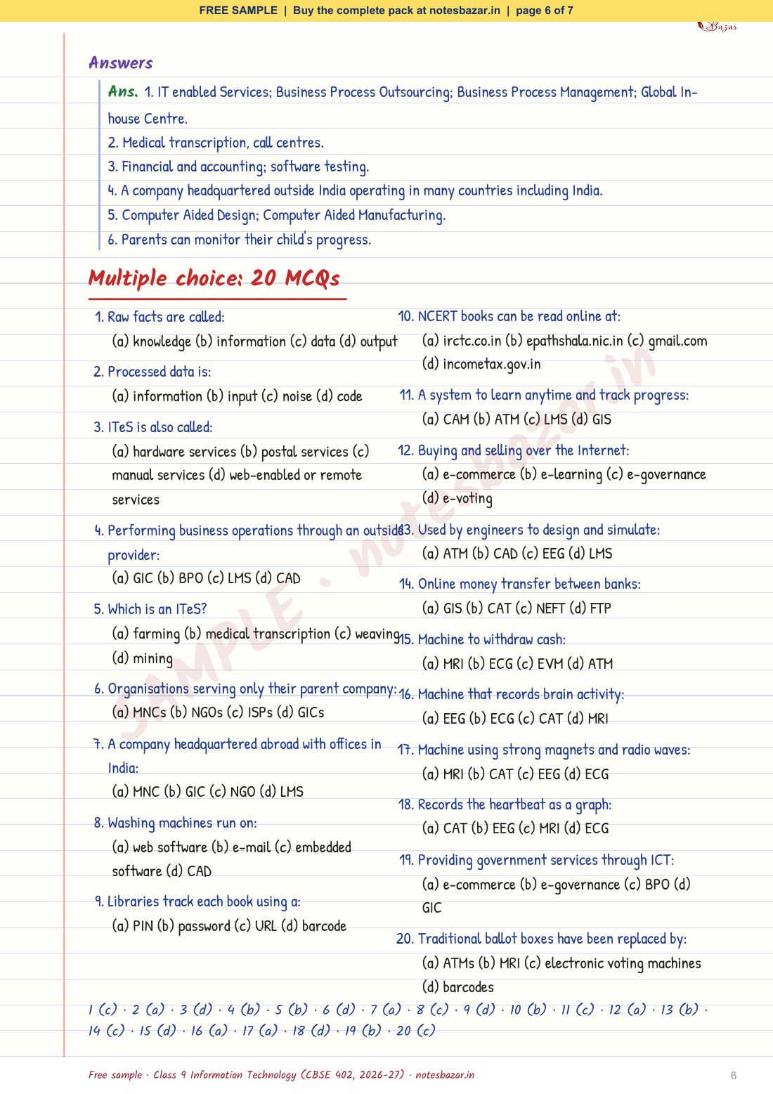 Sample page 6 of 7