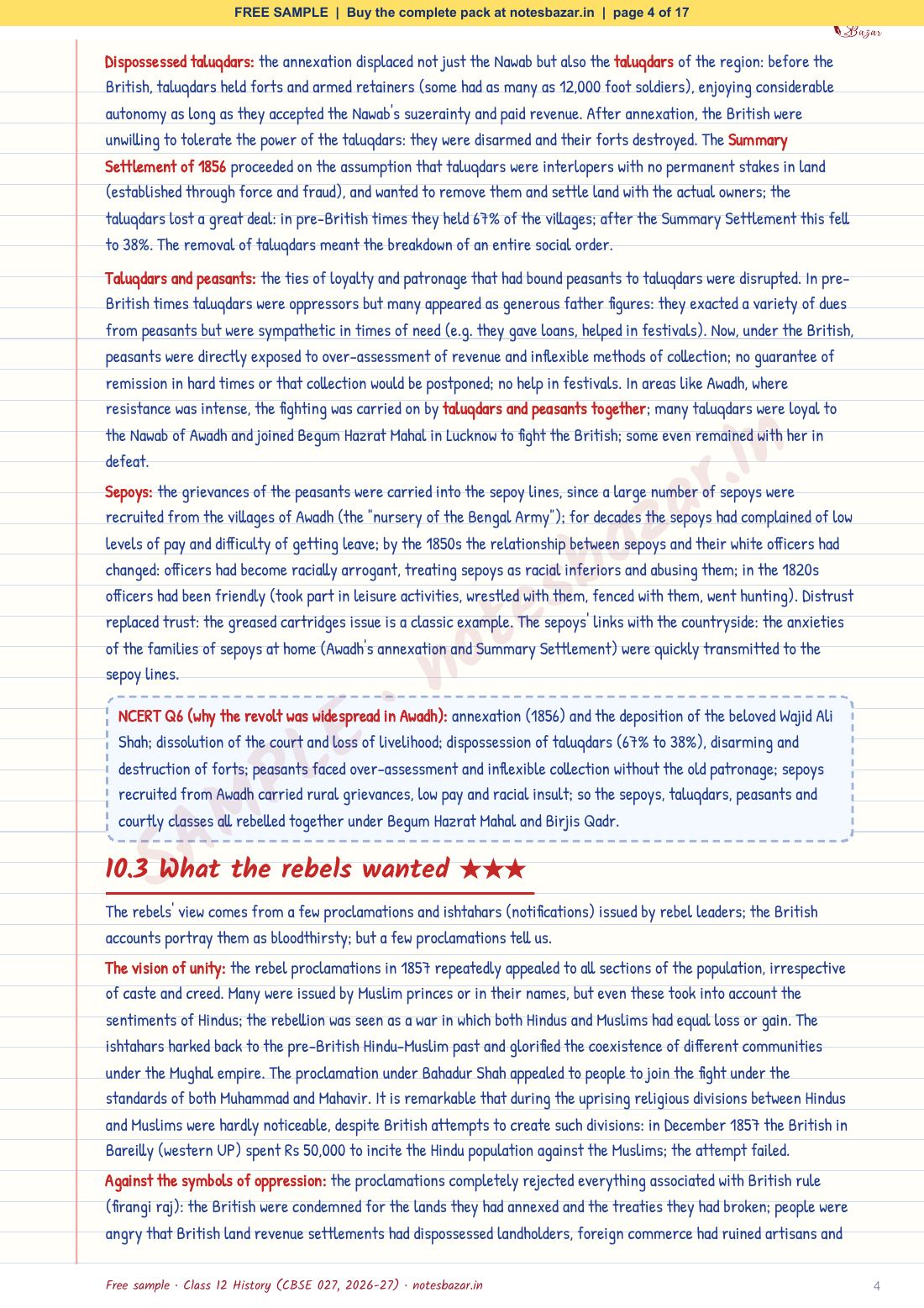 Sample page 4 of 17