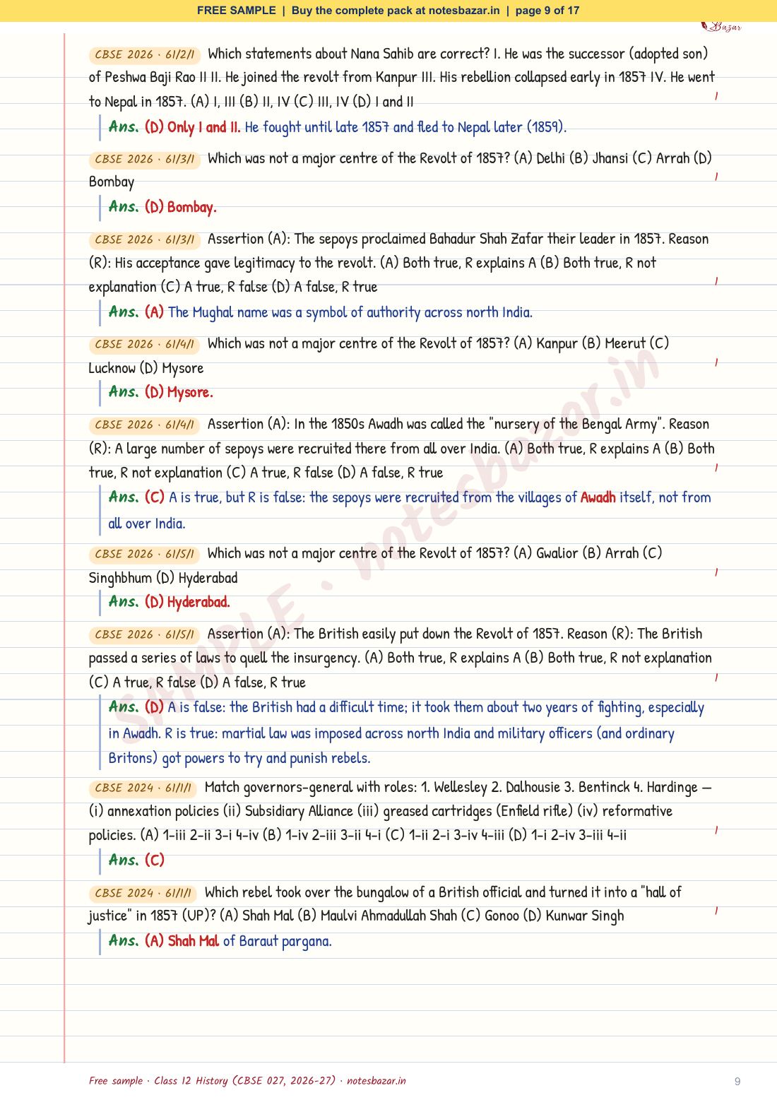 Sample page 9 of 17