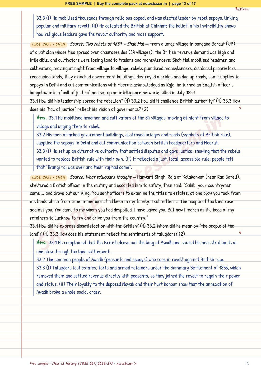Sample page 13 of 17