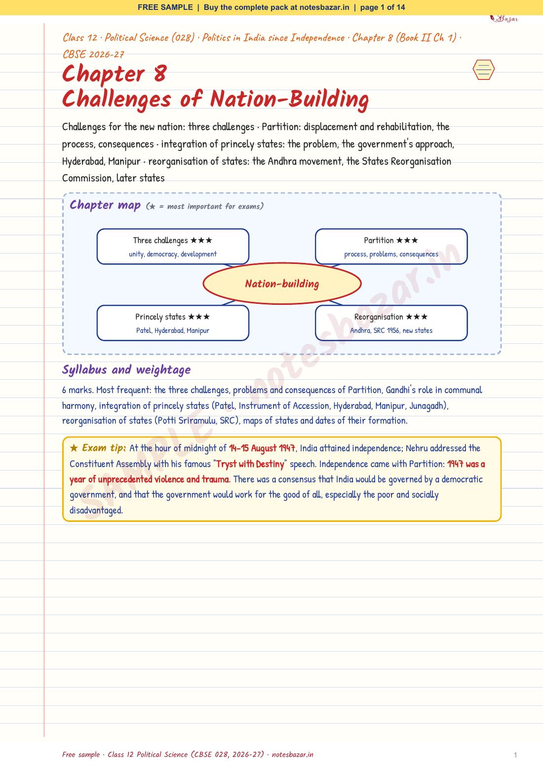 Sample page 1 of 14