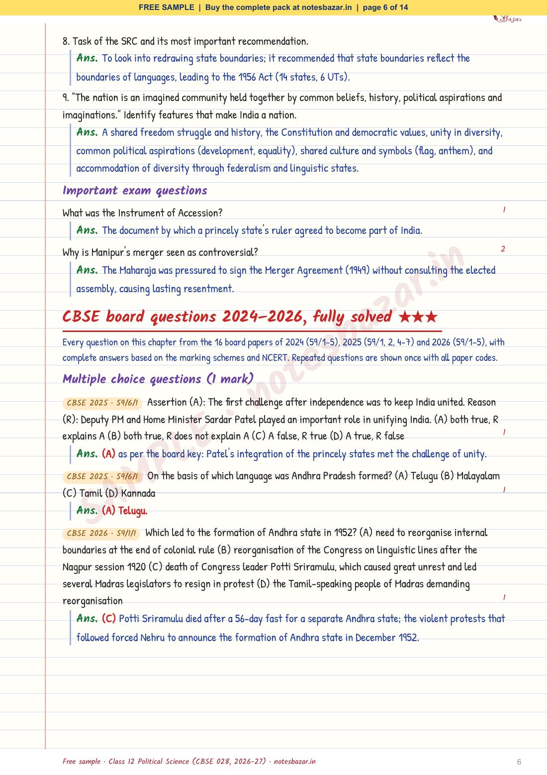 Sample page 6 of 14