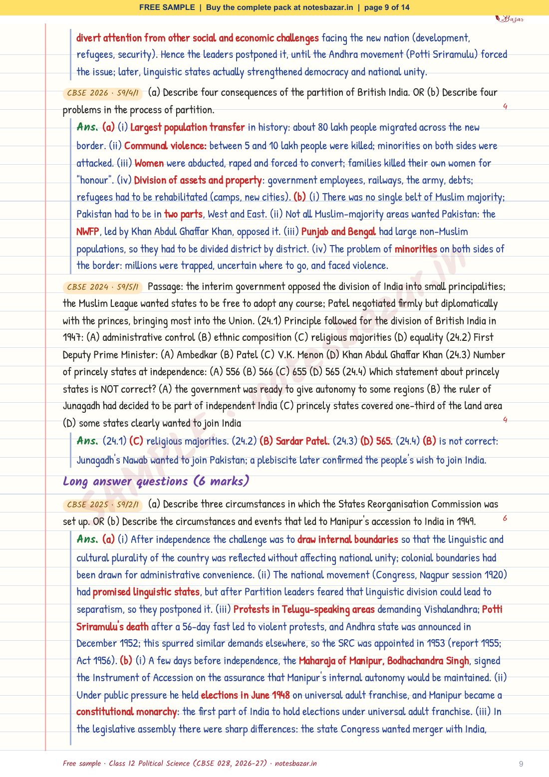 Sample page 9 of 14