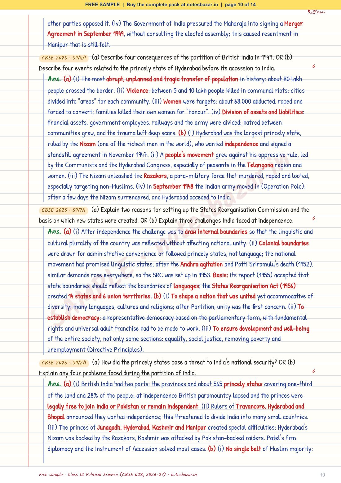 Sample page 10 of 14