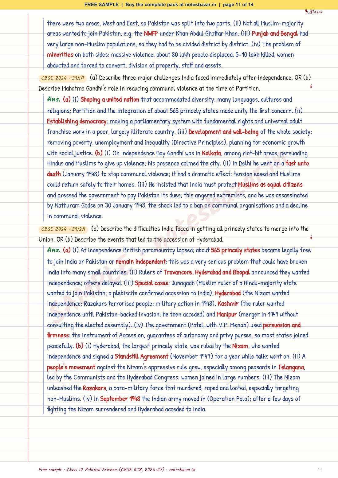 Sample page 11 of 14