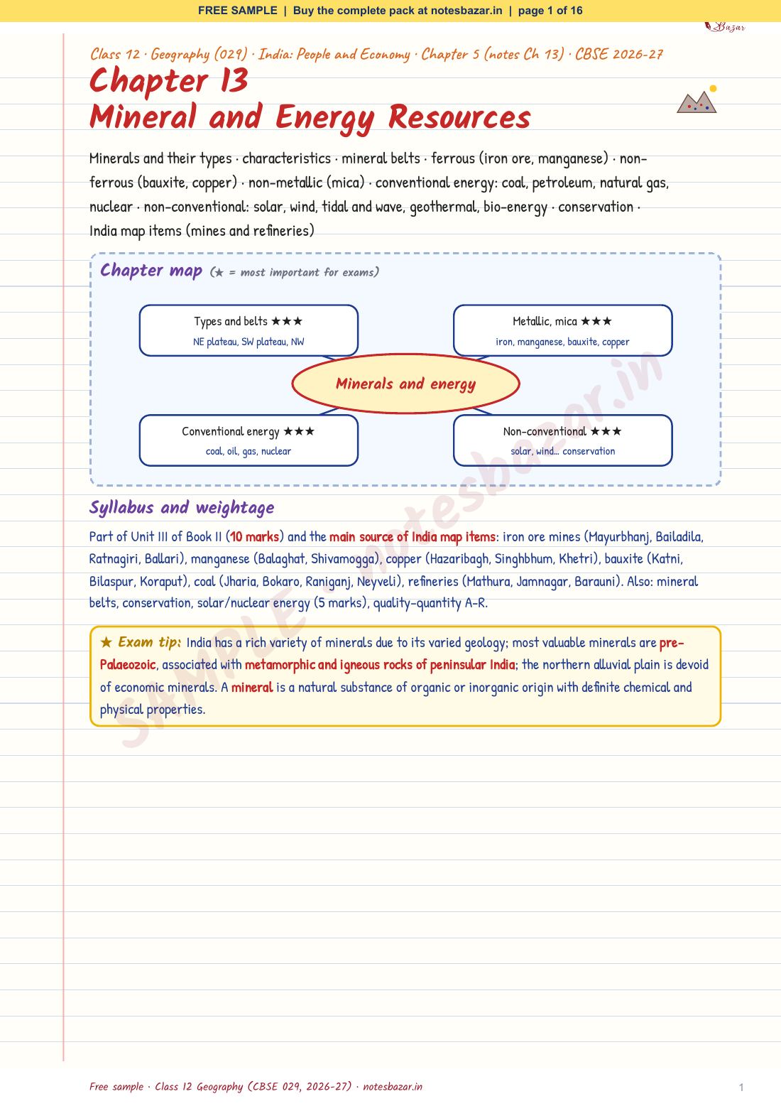 Sample page 1 of 16