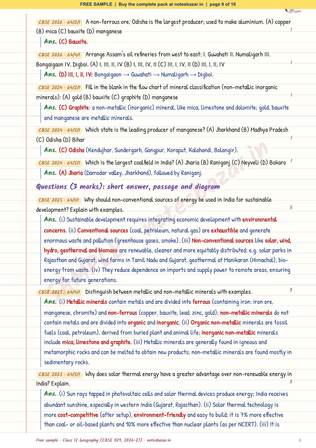 Sample page 9 of 16