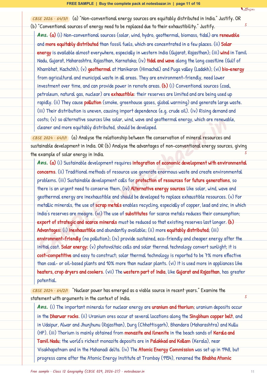 Sample page 11 of 16