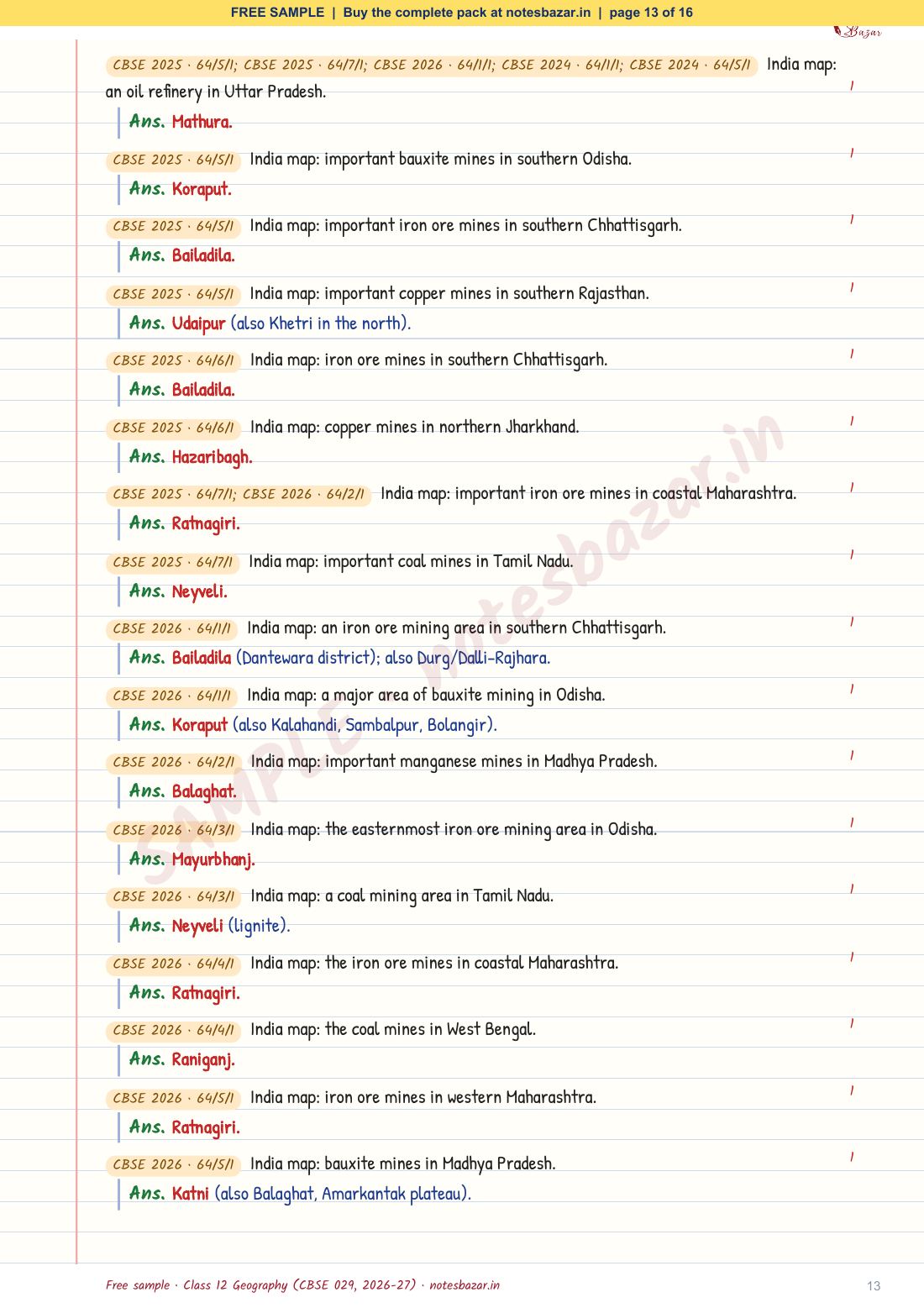 Sample page 13 of 16