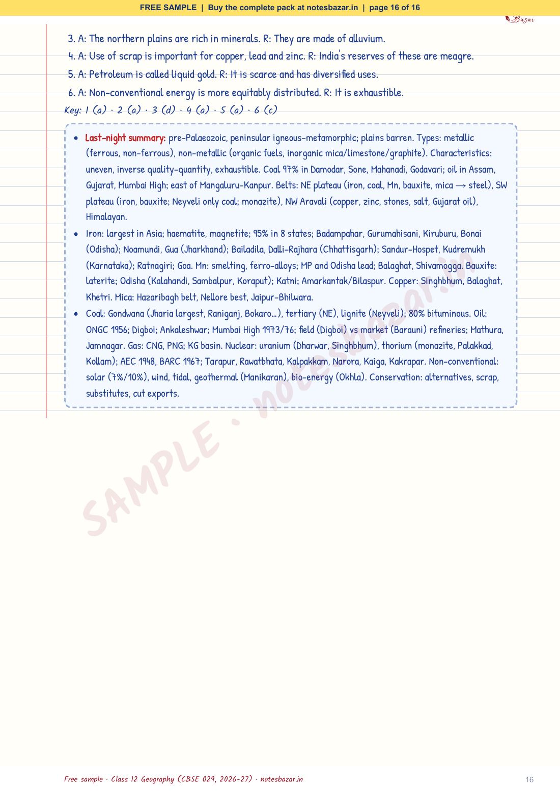 Sample page 16 of 16