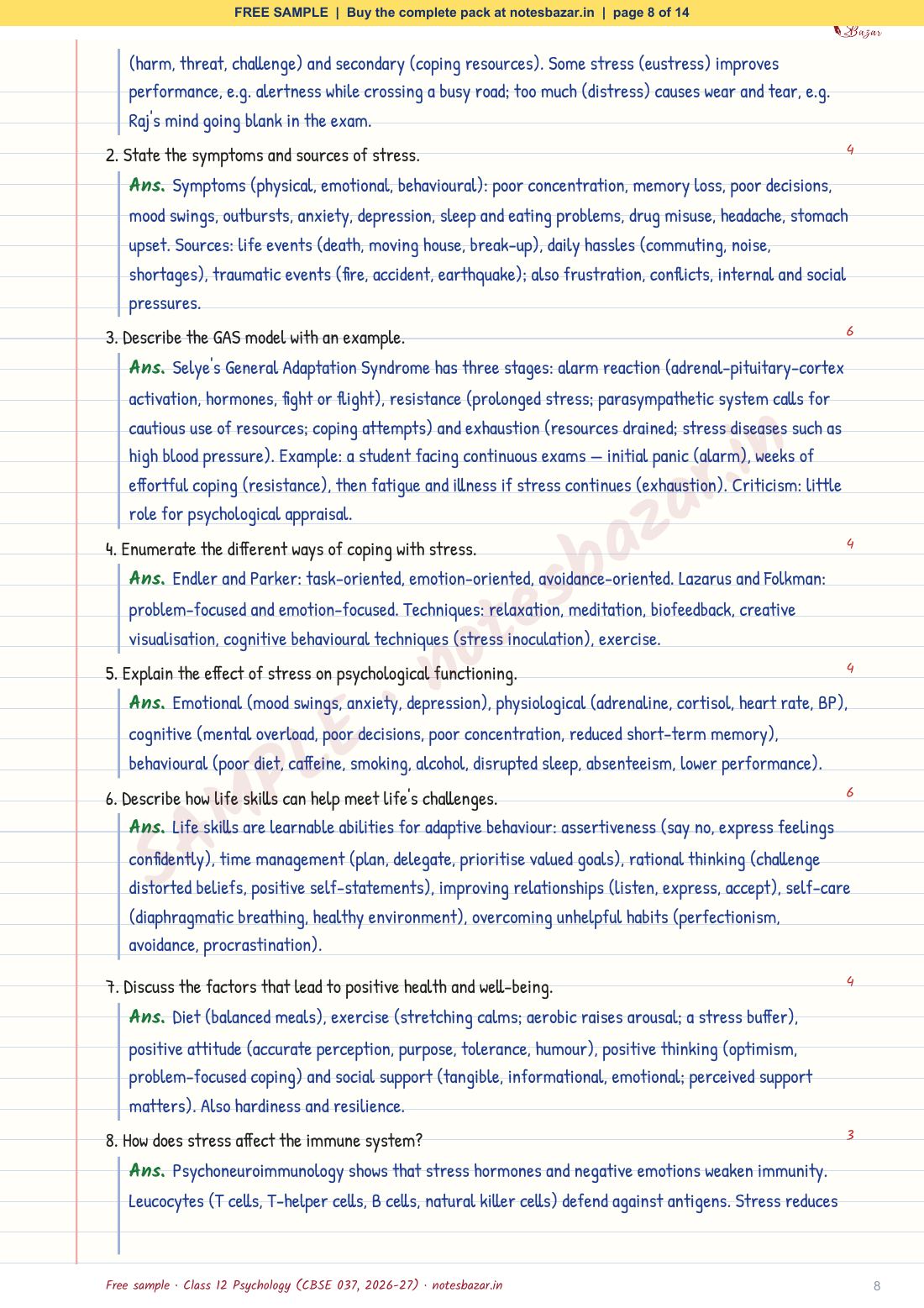 Sample page 8 of 14