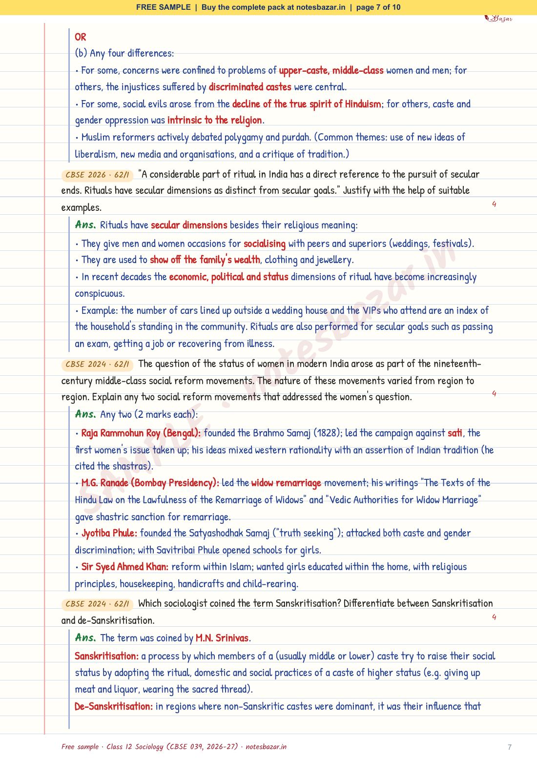 Sample page 7 of 10