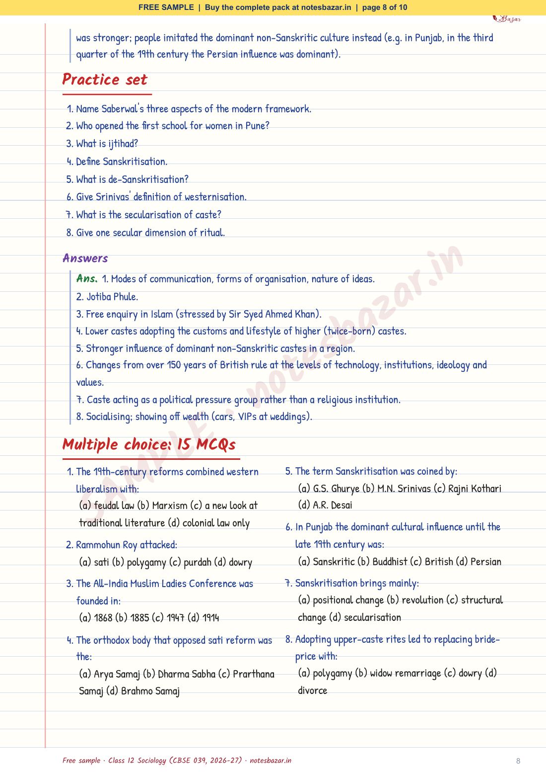 Sample page 8 of 10