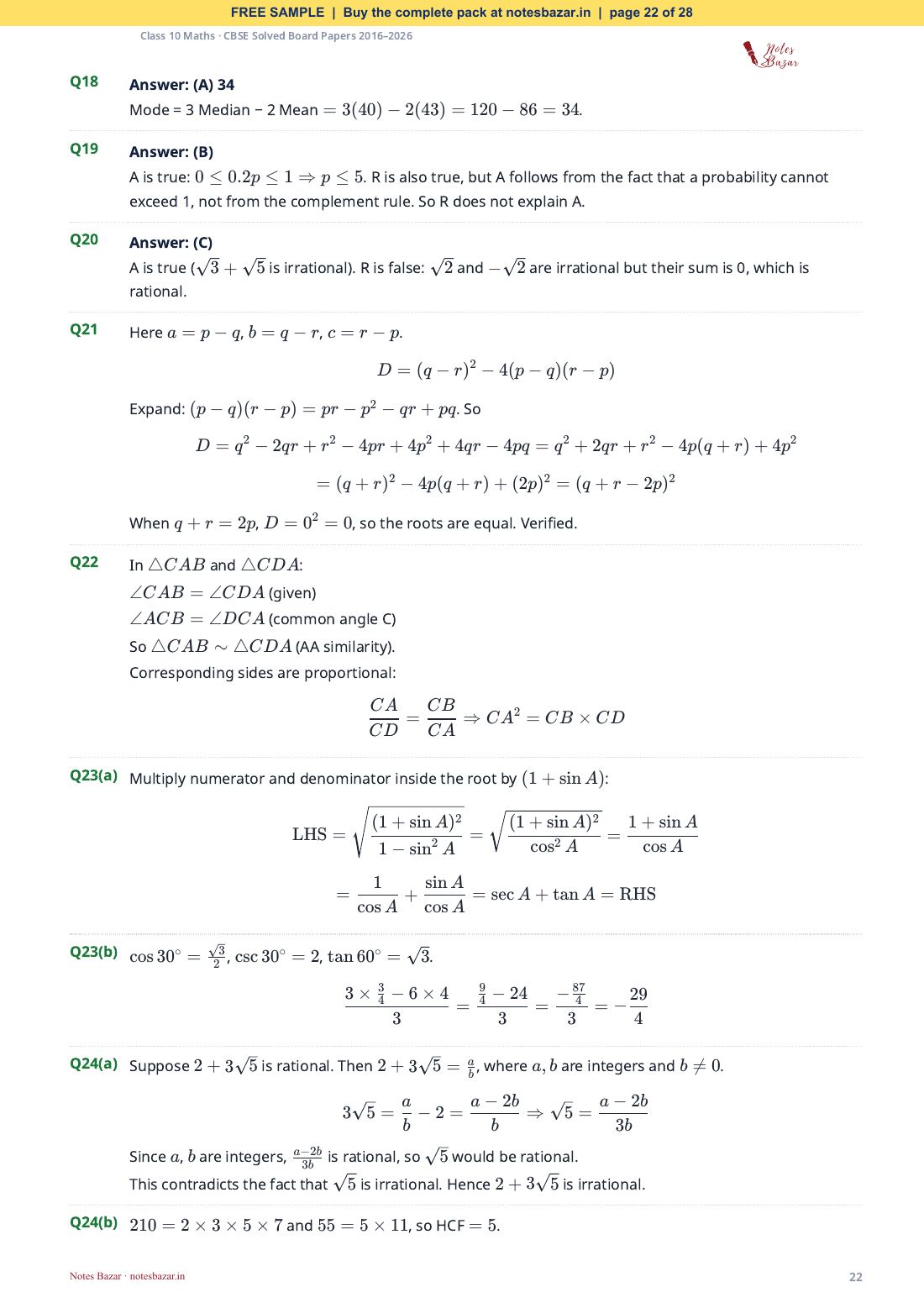 Sample page 22 of 28