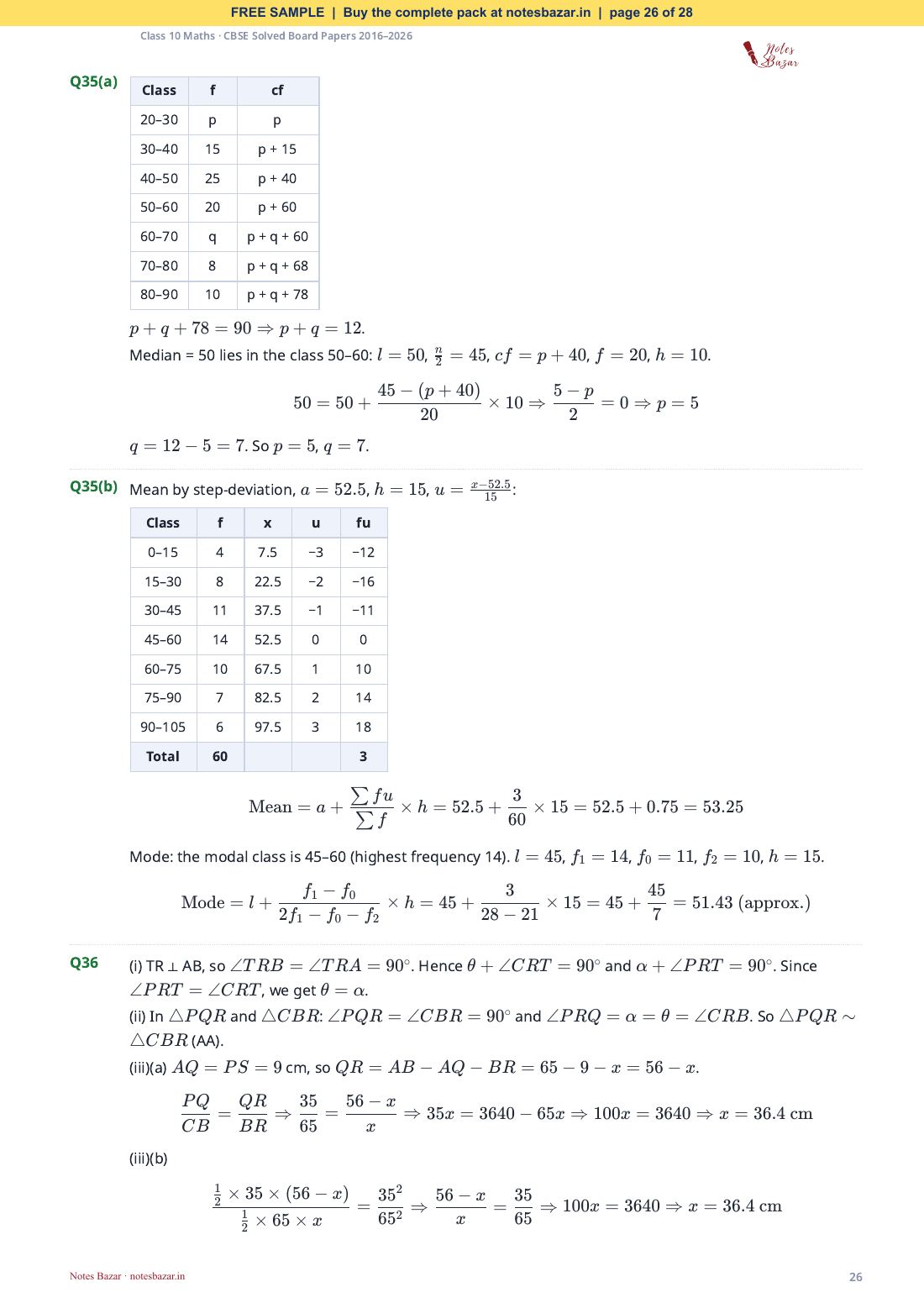 Sample page 26 of 28