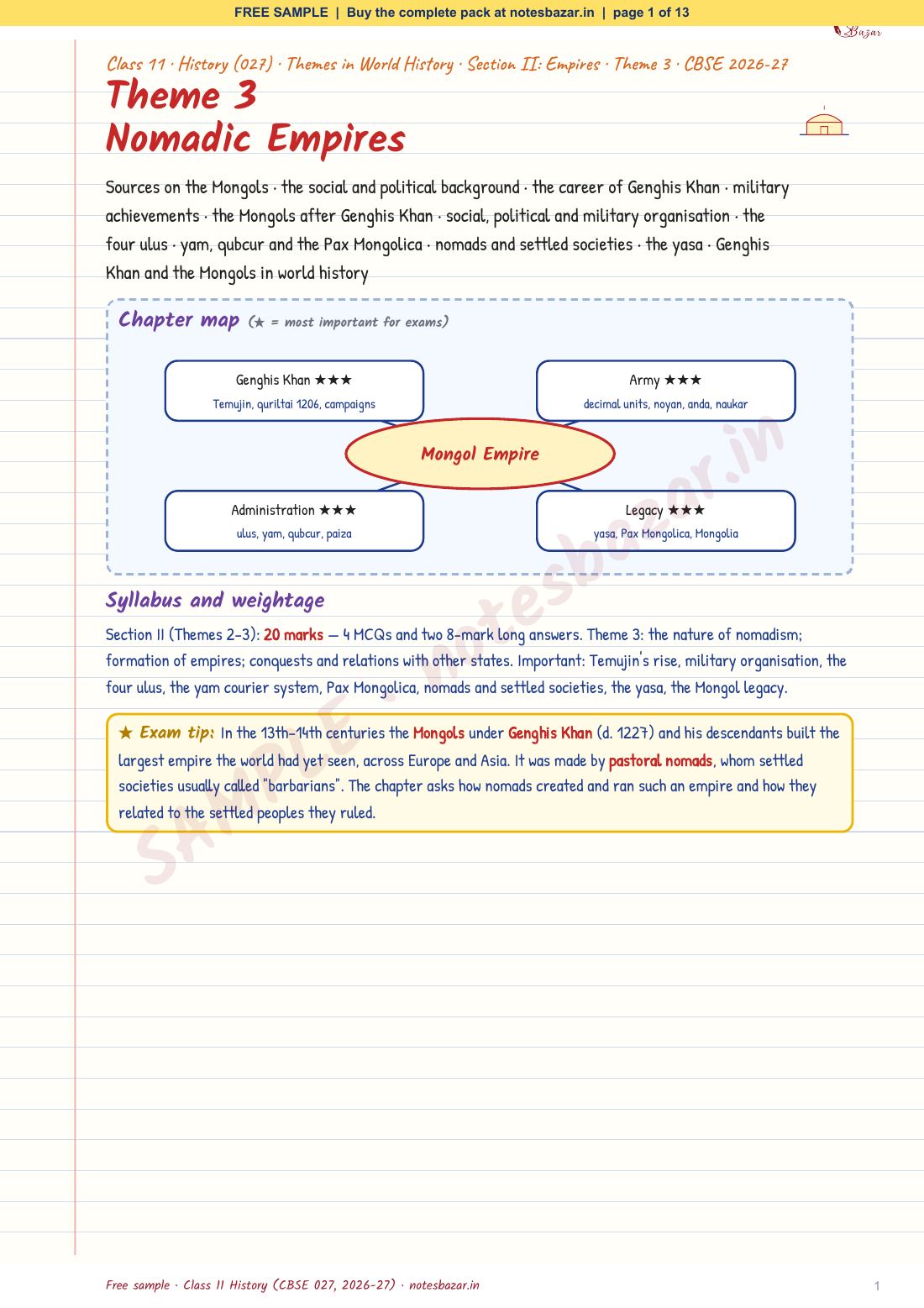 Sample page 1 of 13