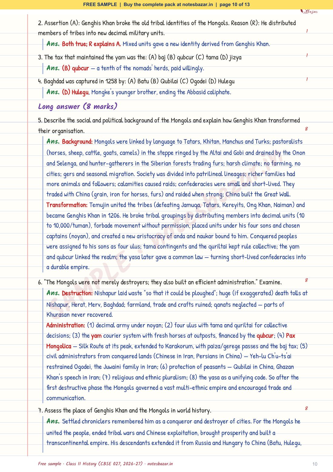 Sample page 10 of 13