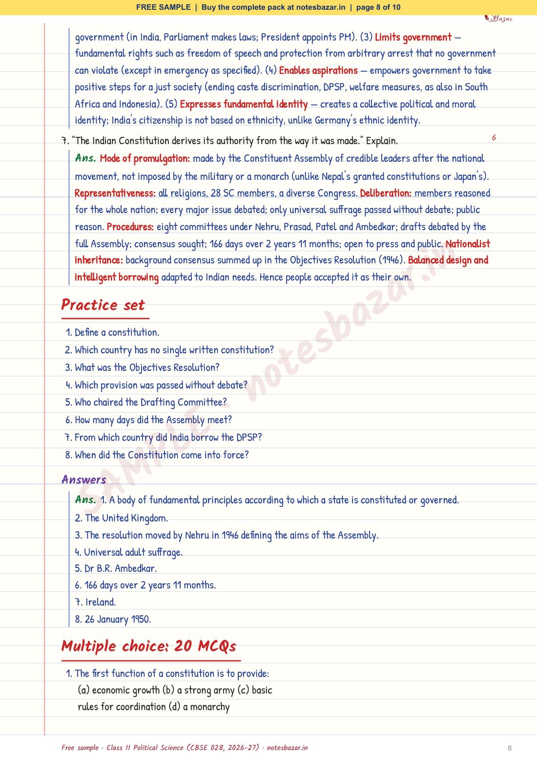 Sample page 8 of 10