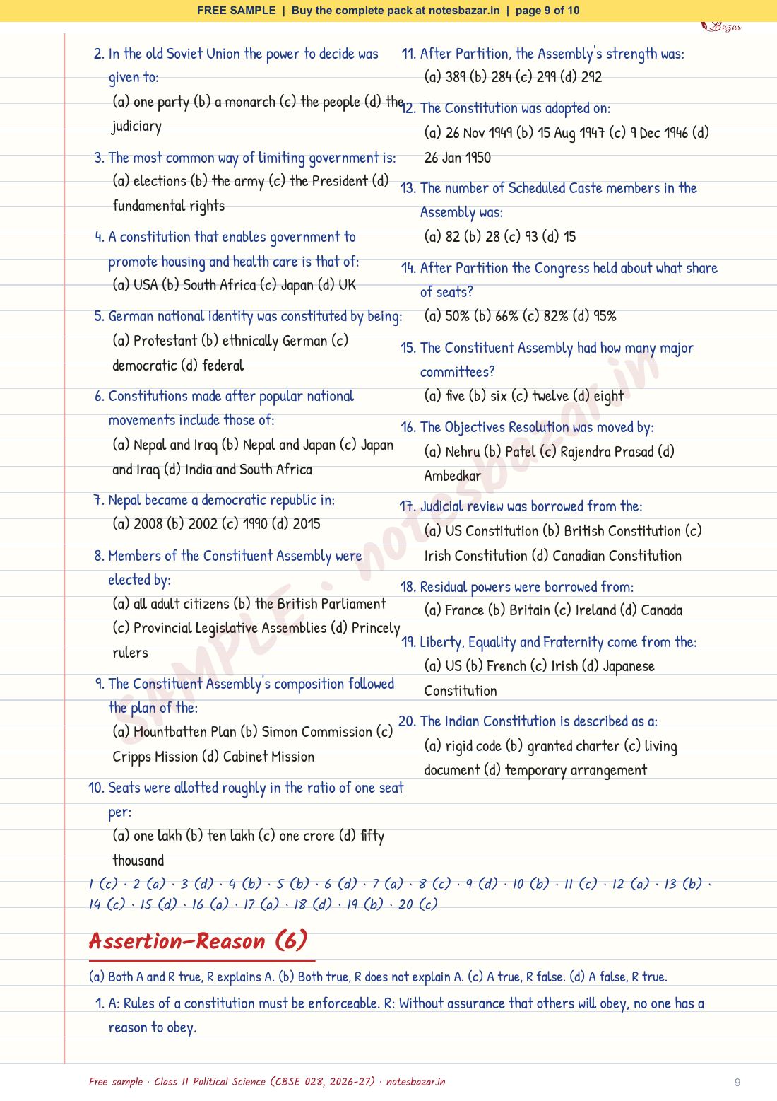 Sample page 9 of 10