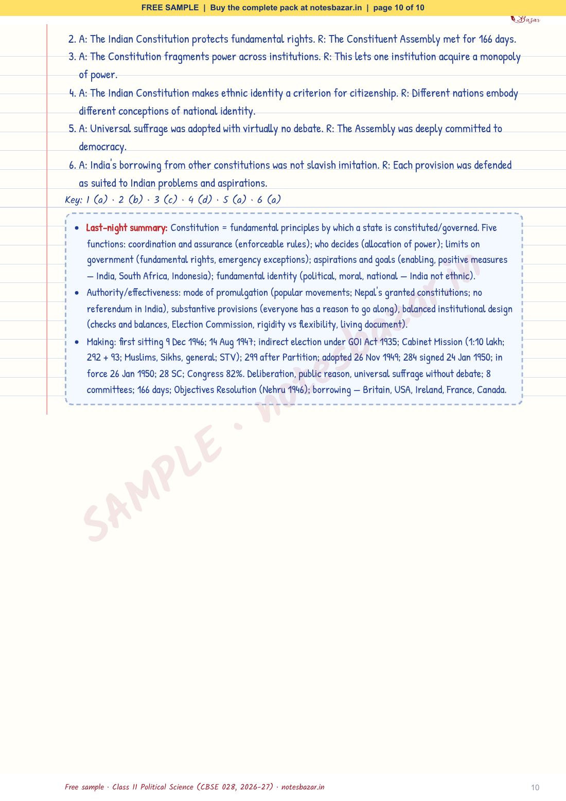 Sample page 10 of 10