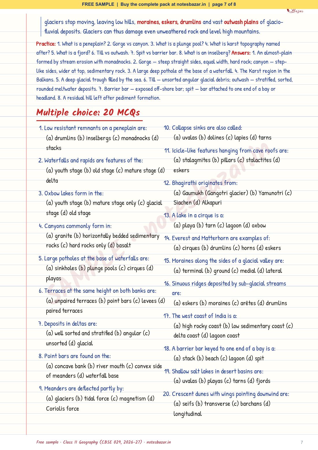 Sample page 7 of 8