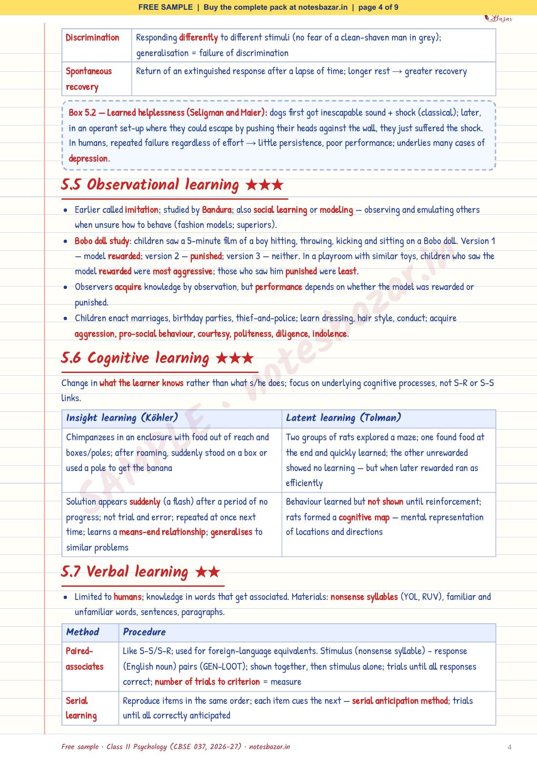 Sample page 4 of 9