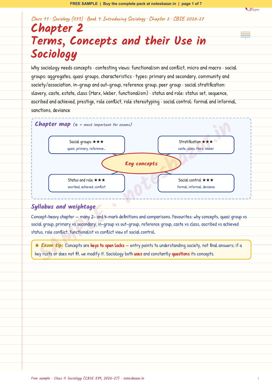 Sample page 1 of 7