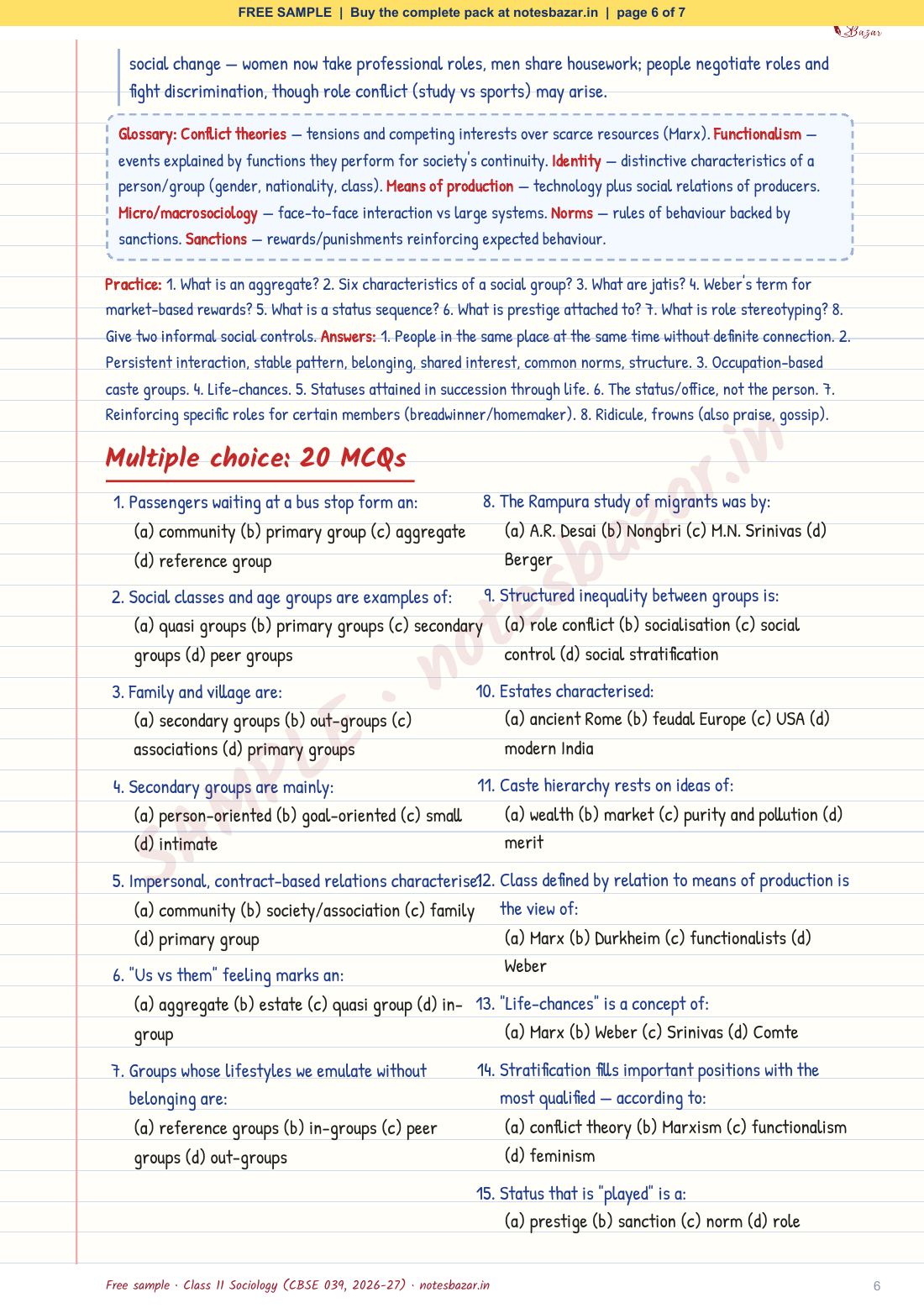 Sample page 6 of 7