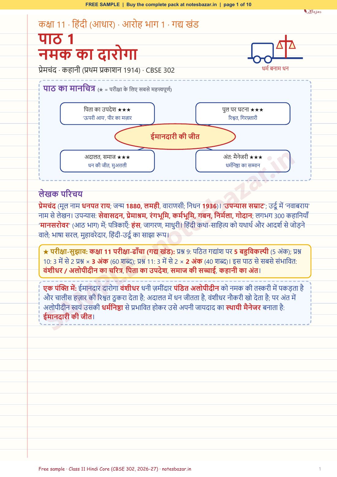 Sample page 1 of 10