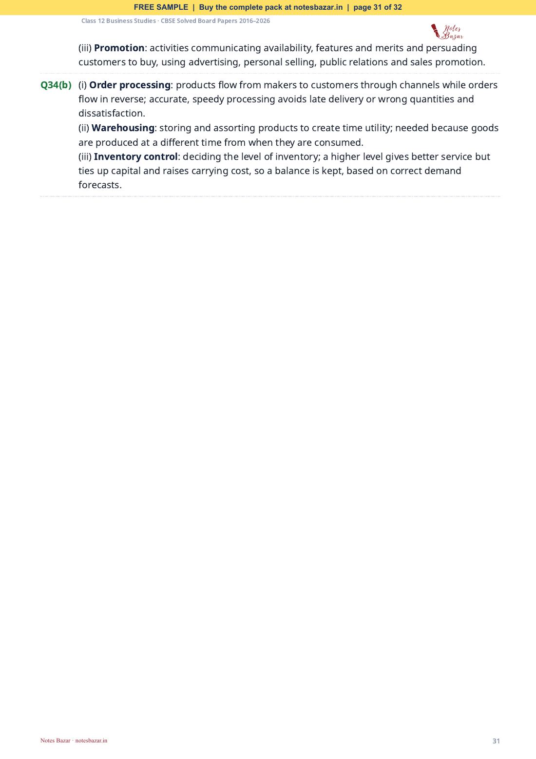 Sample page 31 of 32