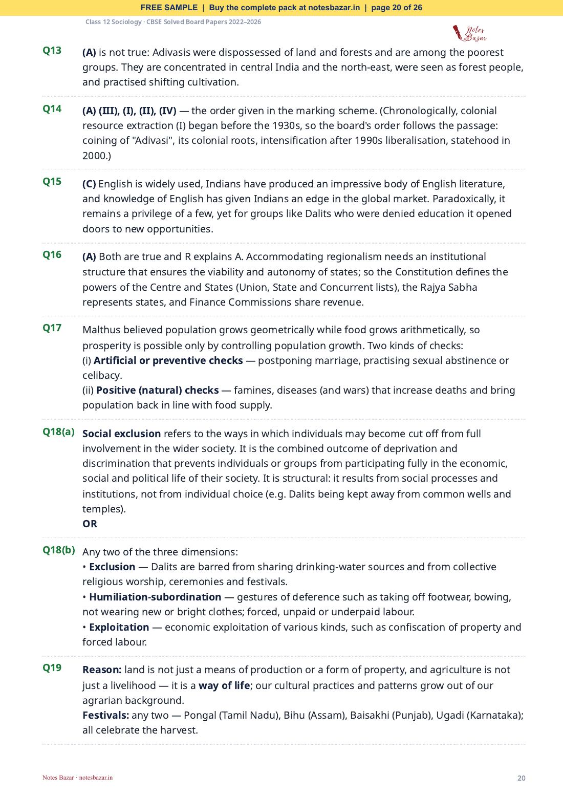 Sample page 20 of 26